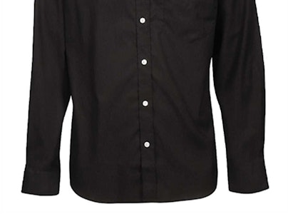 Kemeja Hitam Burberry Lengan Panjang Katun Kancing Depan 80098371 Sizing Kemeja Hitam Burberry Lengan Panjang Katun Kancing Depan 80098371