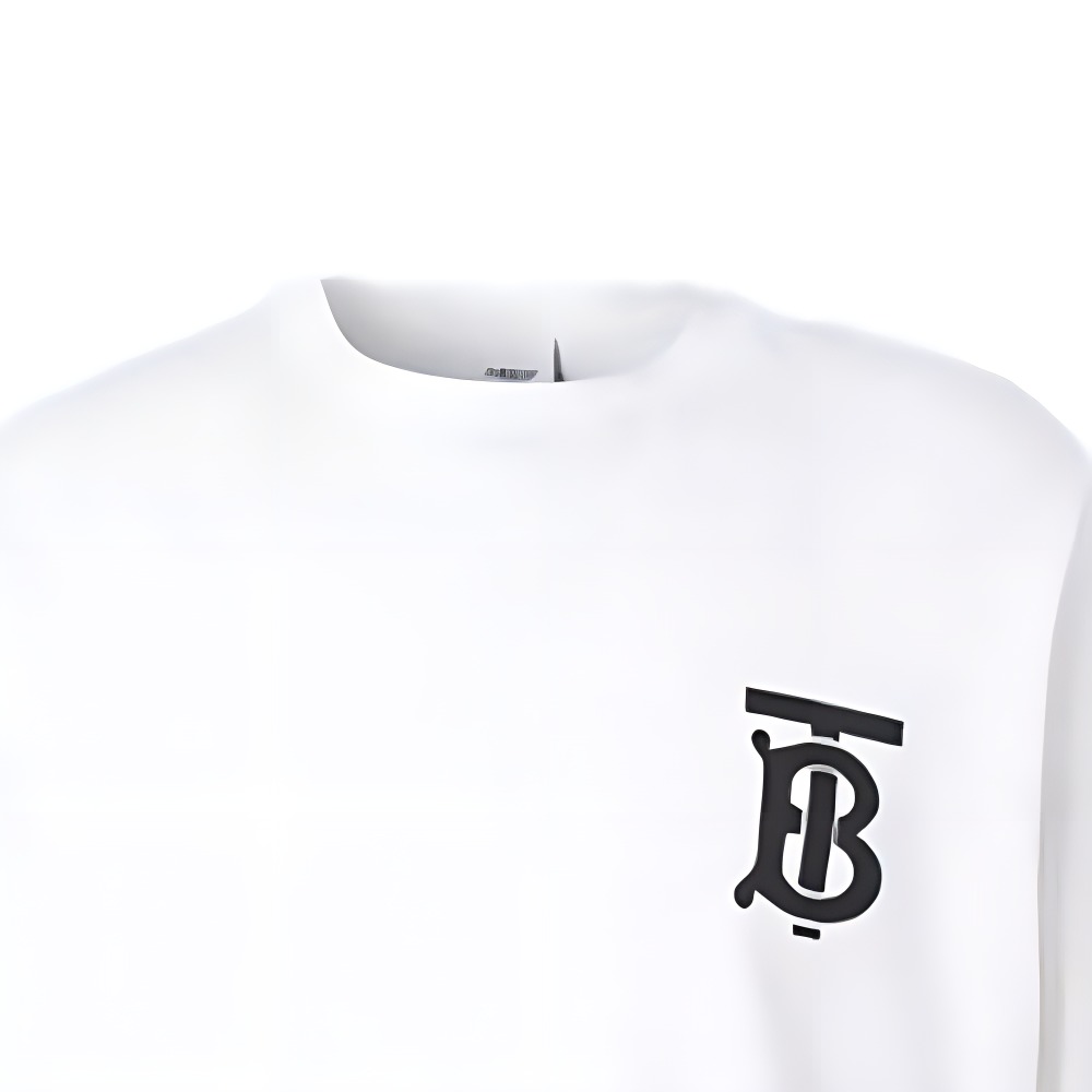 Sizing Burberry 長袖標誌T恤 - 白色 80246001