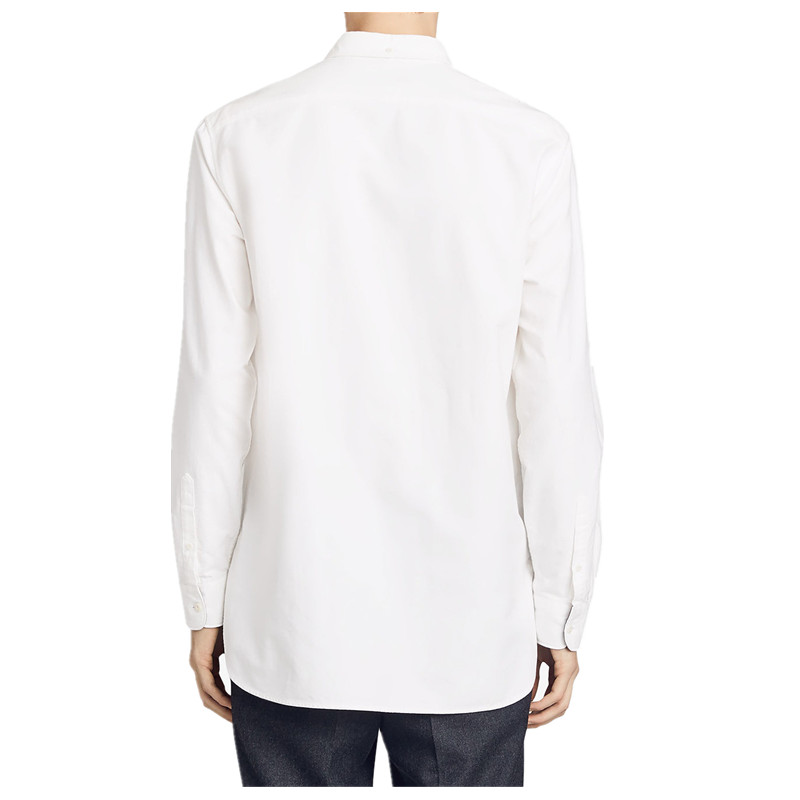 Burberry Long Sleeve Red Turn-up Shirt in White 40617371 圖 6