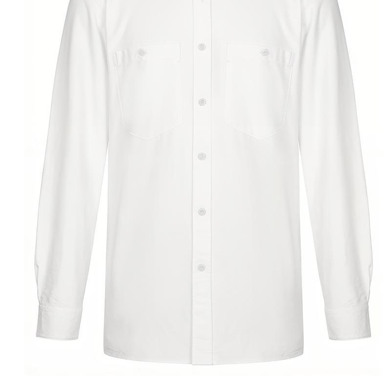 Burberry Long Sleeve Red Turn-up Shirt in White 40617371 圖 8