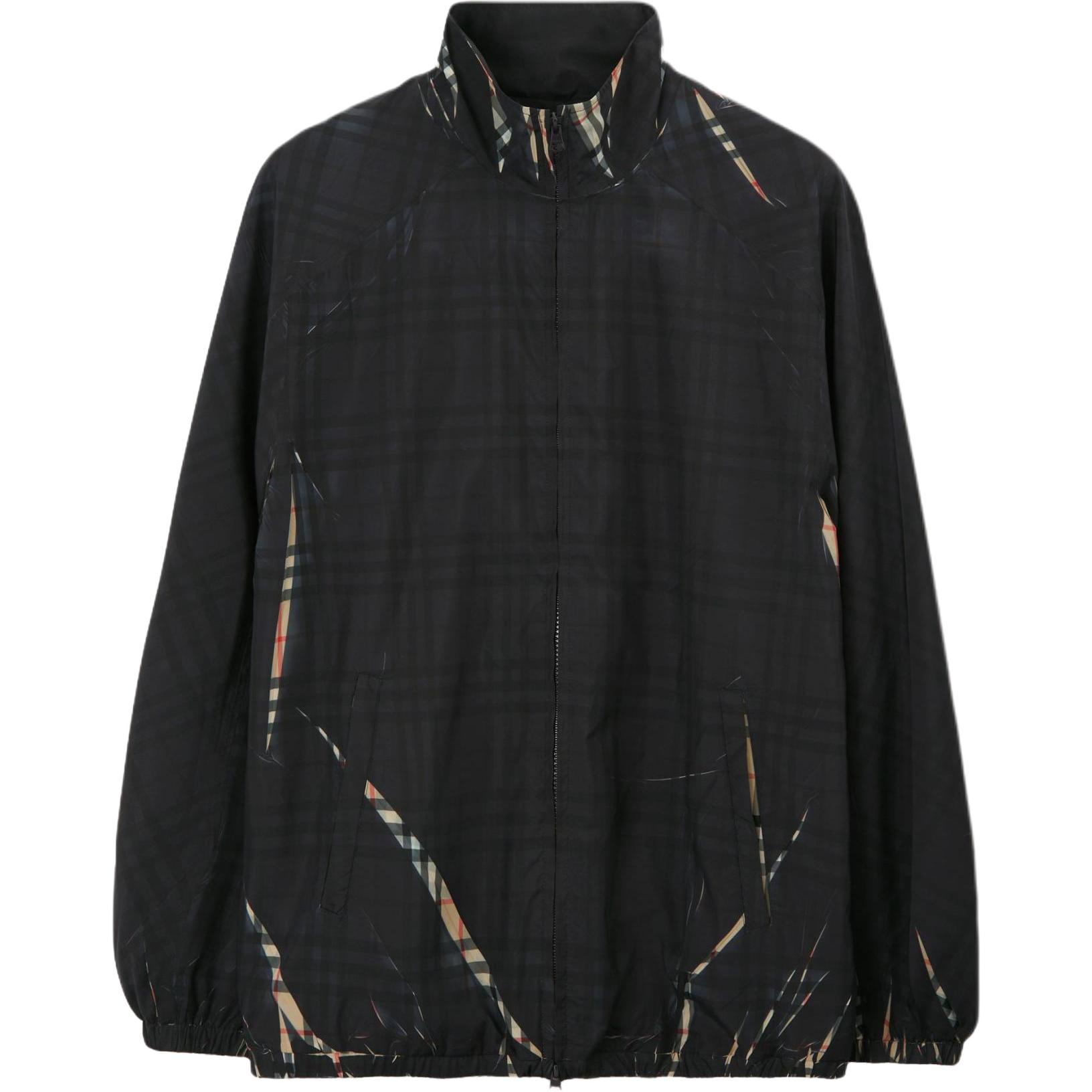 Burberry Loose-Fit Checked Print Jacket Black 80710711