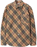 Order Burberry 男士寬鬆經典格紋長袖羊毛襯衫 - 多色 80919081