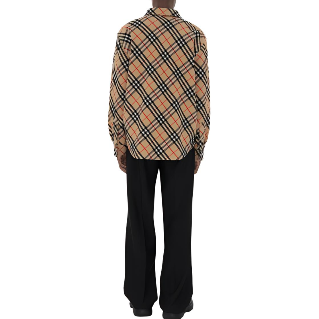 Purchase 버버리 루즈핏 클래식 체크 울 긴팔 셔츠 남성용 - 멀티컬러 80919081