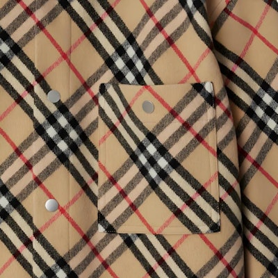 버버리 루즈핏 클래식 체크 울 긴팔 셔츠 남성용 - 멀티컬러 80919081 Sizing 버버리 루즈핏 클래식 체크 울 긴팔 셔츠 남성용 - 멀티컬러 80919081