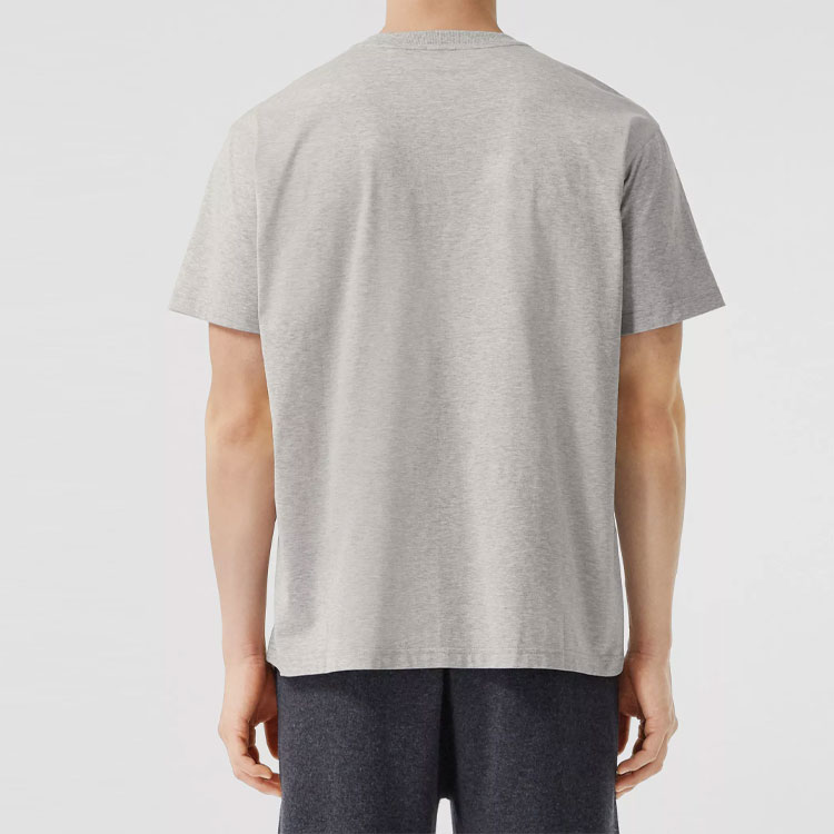 Burberry Loose Fit Grey Tee with Embroidered Deer Design 80441331 圖 8