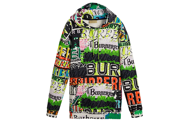 Burberry Loose Fit Logo Print Hoodie Multicolor 80013691