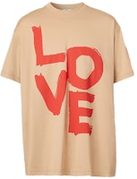 Burberry Loose Fit Organic Cotton Graphic T-Shirt Soft Yellows Browns 80375851 Burberry Loose Fit Organic Cotton Graphic T-Shirt Soft Yellows Browns 80375851