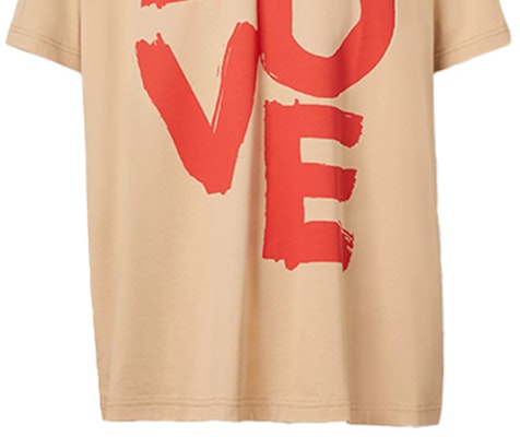 Burberry Loose Fit Organic Cotton Graphic T-Shirt Soft Yellows Browns 80375851 Details for Burberry Loose Fit Organic Cotton Graphic T-Shirt Soft Yellows Browns 80375851