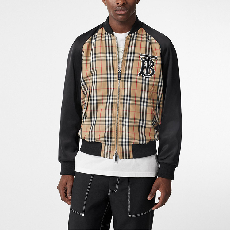 Purchase 버버리 루즈핏 레터 프린트 집업 자켓 아카이브 베이지 80136341