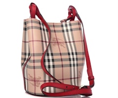 Burberry Lorne Haymarket Nova Check Small Crossbody Red Burberry Lorne Haymarket Nova Check Small Crossbody Red