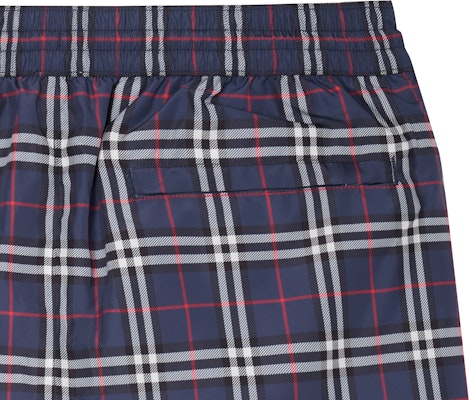 Burberry Seluar Pendek Renang Loose-Fit Corak Kotak Navy Blue. 80138831 Details for Burberry Seluar Pendek Renang Loose-Fit Corak Kotak Navy Blue. 80138831