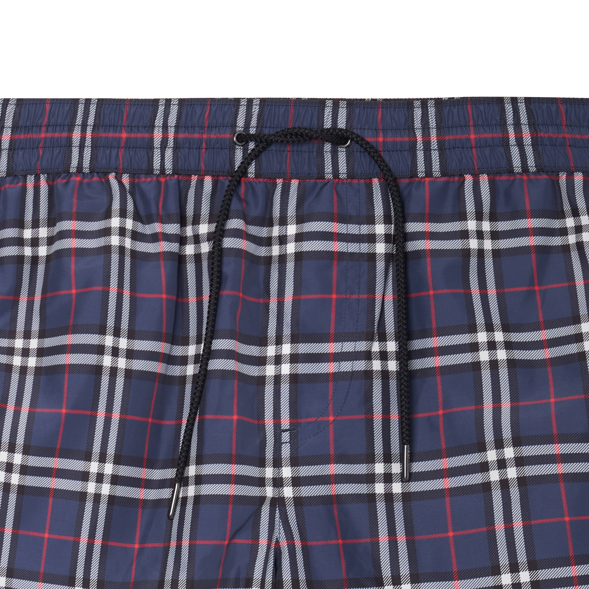 Cheap 博柏利低腰宽松格纹泳裤海军蓝. 80138831