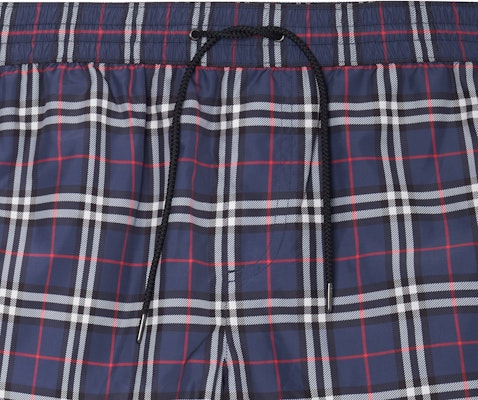 Burberry Seluar Pendek Renang Loose-Fit Corak Kotak Navy Blue. 80138831 Cheap Burberry Seluar Pendek Renang Loose-Fit Corak Kotak Navy Blue. 80138831