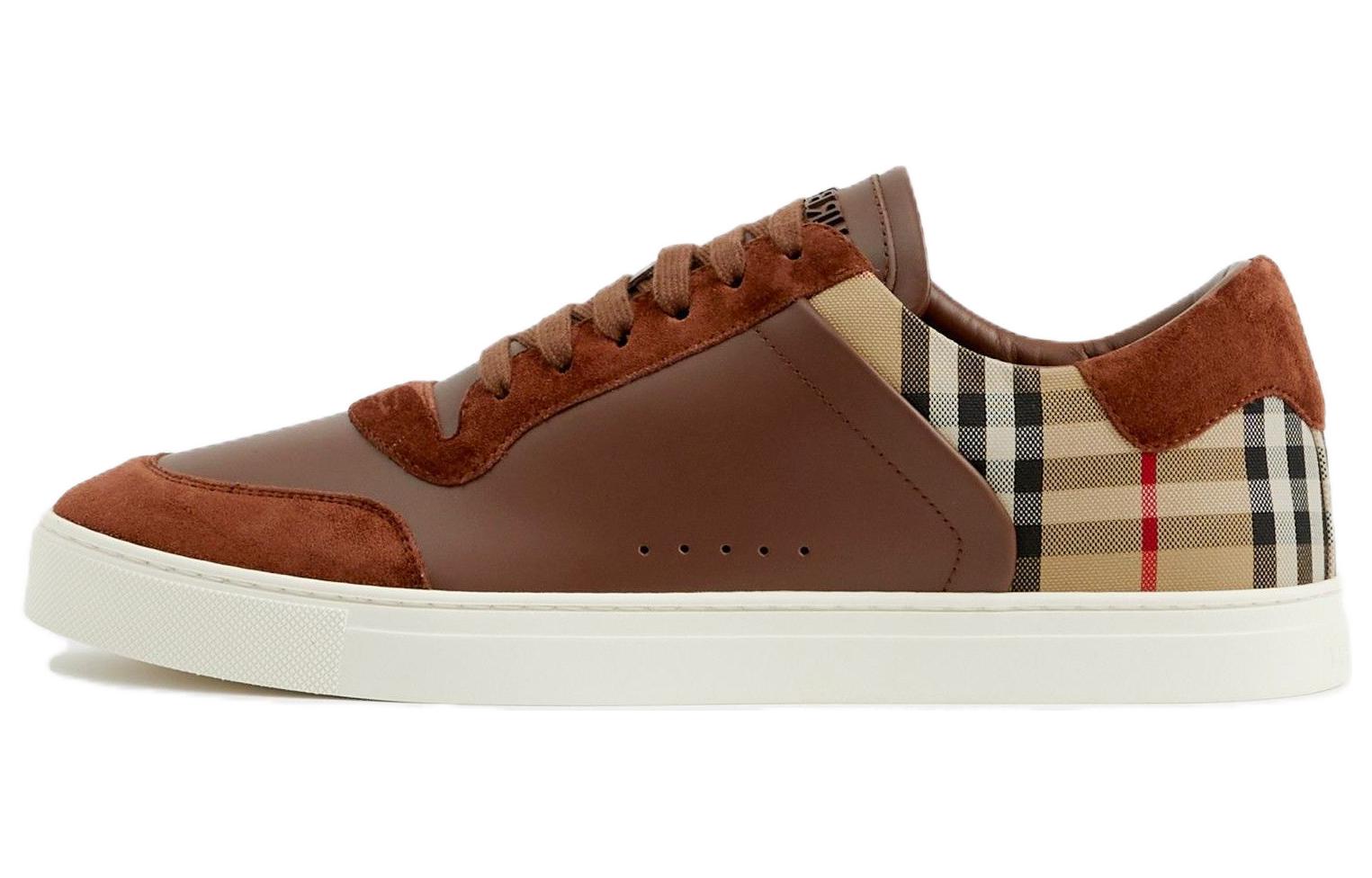 Burberry Low-Top Lace-Up Sneaker 'Brown Red' 80749571