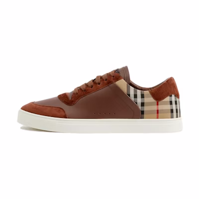 Burberry Low-Top Lace-Up Sneaker 'Brown Red'