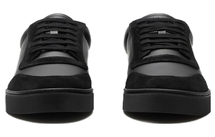 Lookbook Burberry博柏利 小牛皮 圓頭繫帶 輕便 低幫 板鞋 男款 黑色