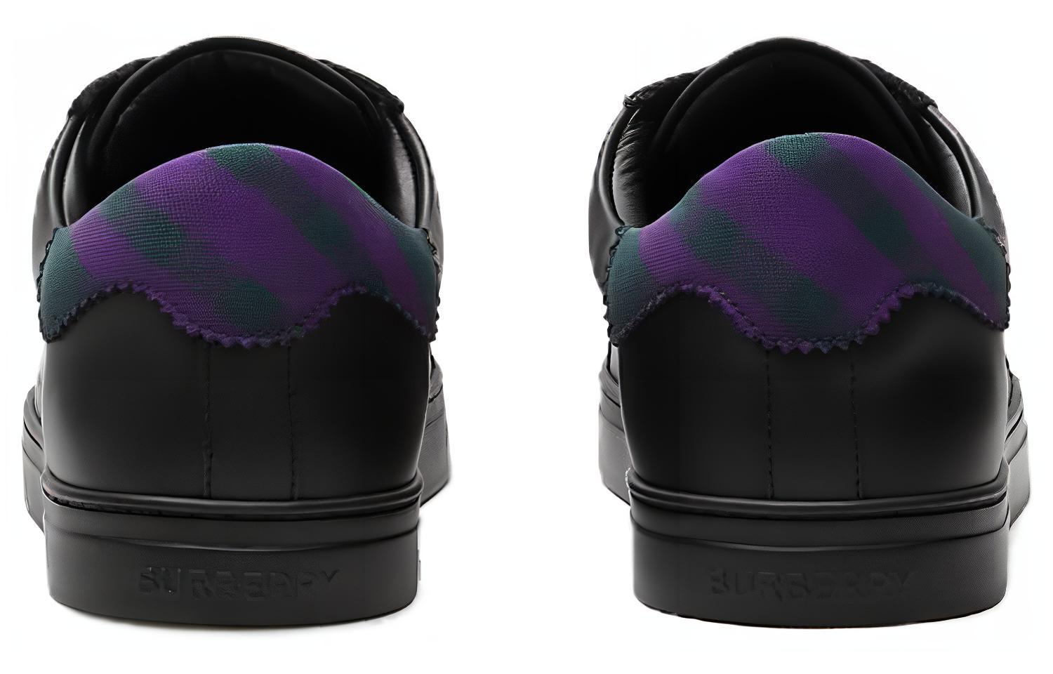 Purchase Burberry博柏利 小牛皮 圓頭繫帶 輕便 低幫 板鞋 男款 黑色