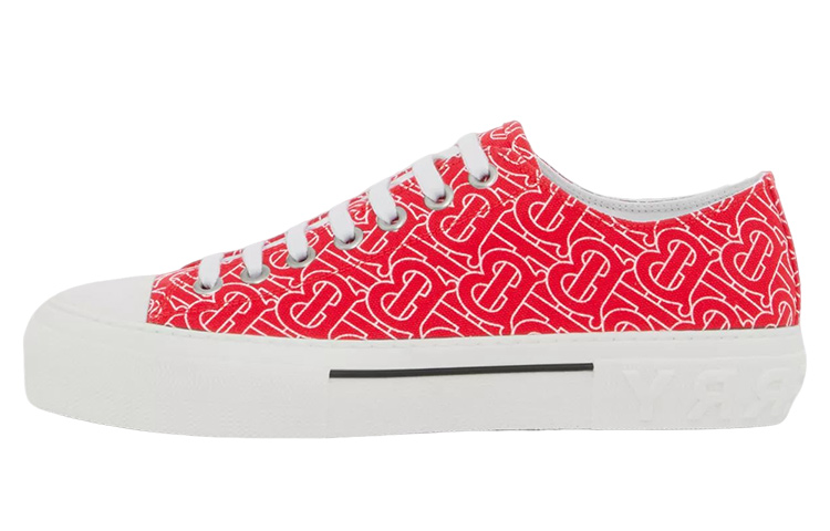 Burberry Low-Top Sneaker 'Bright Red Logo Print'