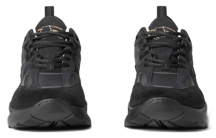 Burberry Low-Top Sneaker 'Embossed Logo Black Grey' 圖 3