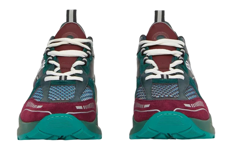 Burberry Low-Top Sneakers 'Green Leather Logo' 圖 3