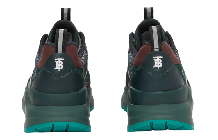 Burberry Low-Top Sneakers 'Green Leather Logo' 圖 4