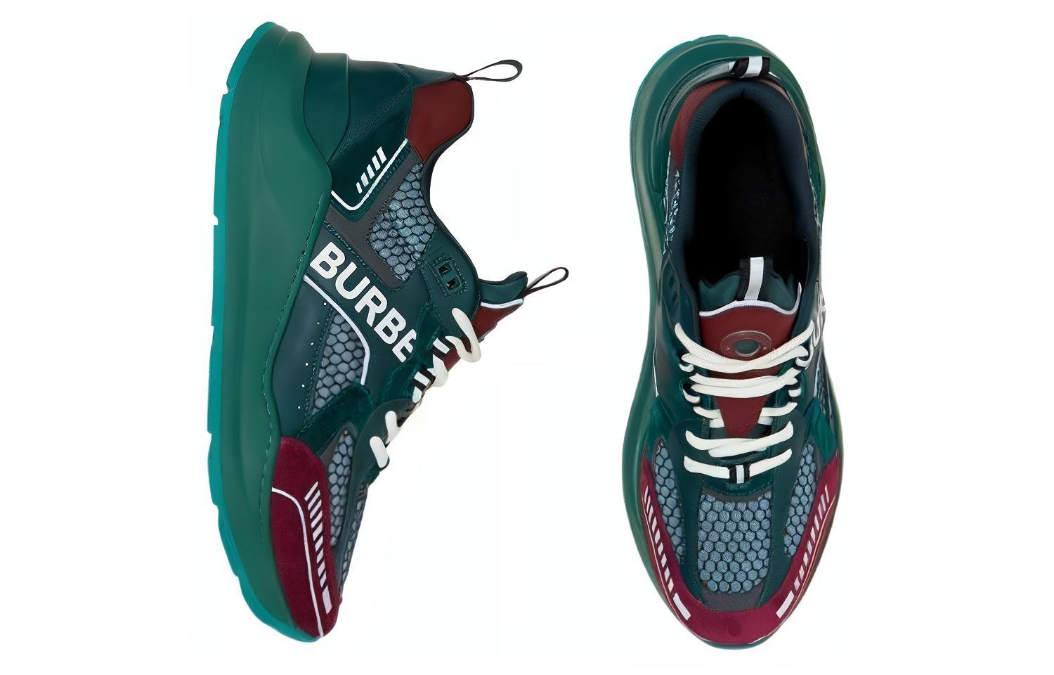 Burberry Low-Top Sneakers 'Green Leather Logo' 圖 5