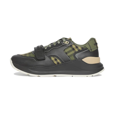Burberry Low Top 'Military Green Check'