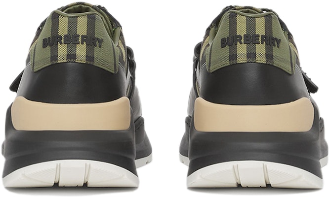 Burberry 博柏利 皮革 格紋棉質 低幫 運動休閒鞋 男款 軍綠色 Purchase Burberry 博柏利 皮革 格紋棉質 低幫 運動休閒鞋 男款 軍綠色