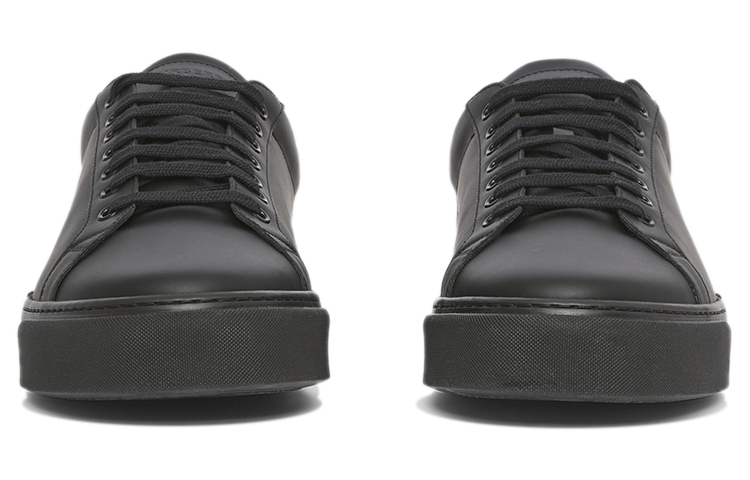 Lookbook Burberry博柏利 皮革 生物基鞋底 百搭 低筒休閒 時尚板鞋 男款 黑色