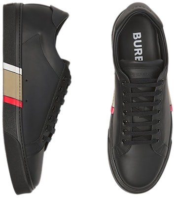 Burberry博柏利 皮革 生物基鞋底 百搭 低筒休閒 時尚板鞋 男款 黑色 Shop Burberry博柏利 皮革 生物基鞋底 百搭 低筒休閒 時尚板鞋 男款 黑色