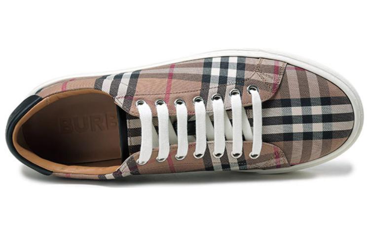 Burberry Low-Top Fashion Sneakers 'Birch Brown Check' 圖 5