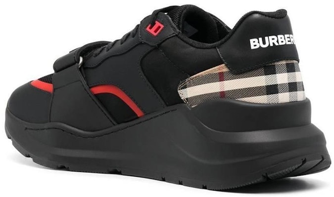 Burberry Sepatu Sneakers Pria 'Kulit Anak Sapi Hitam' 80569201 Lookbook Burberry Sepatu Sneakers Pria 'Kulit Anak Sapi Hitam' 80569201