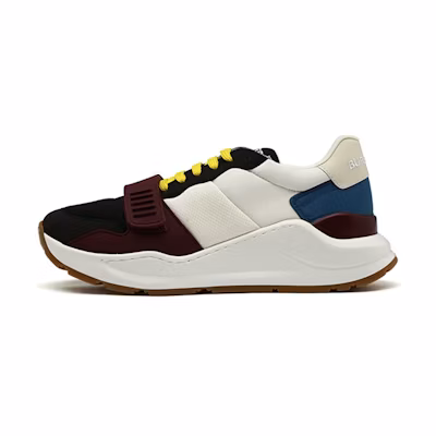 Burberry Low Top Sneaker 'Blue and White Suede Patchwork'