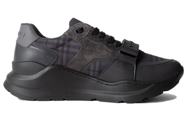 Order Burberry Low-Top Sneaker 'Dark Charcoal Check' Lelaki Sneaker Temaram. 80422001