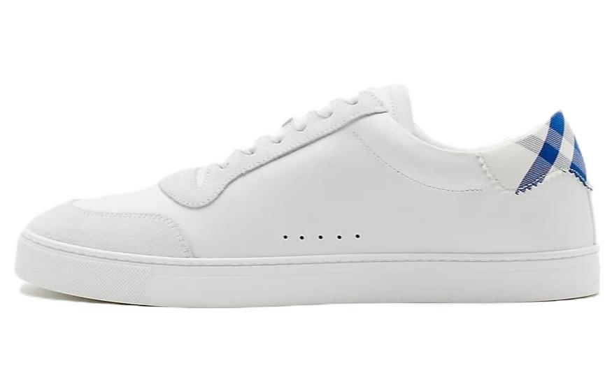 Buy Burberry博柏利 小牛皮 舒適綁帶 防滑 低幫 板鞋 男款 白色