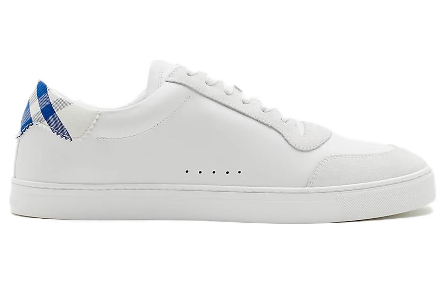 Order Burberry博柏利 小牛皮 舒適綁帶 防滑 低幫 板鞋 男款 白色