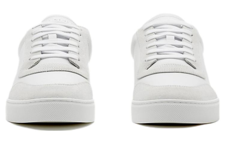 Lookbook Burberry博柏利 小牛皮 舒適綁帶 防滑 低幫 板鞋 男款 白色