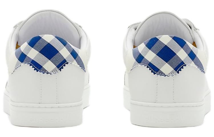 Shop Burberry博柏利 小牛皮 舒適綁帶 防滑 低幫 板鞋 男款 白色