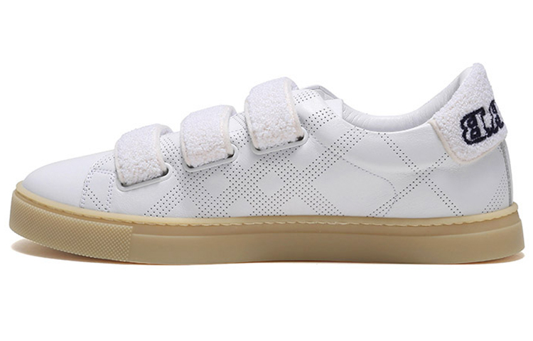Burberry Bert Velcro Strap Perforated Leather Sneakers 'White'