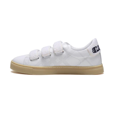 Burberry Bert Velcro Strap Perforated Leather Sneakers 'White'