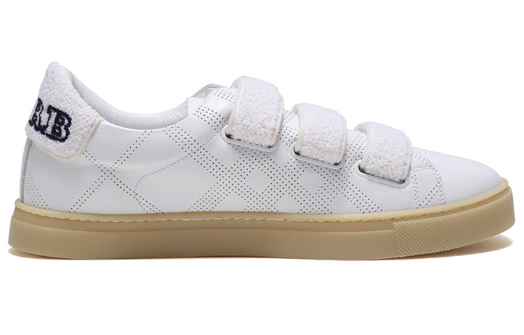Burberry Bert Velcro Strap Perforated Leather Sneakers 'White' 圖 2