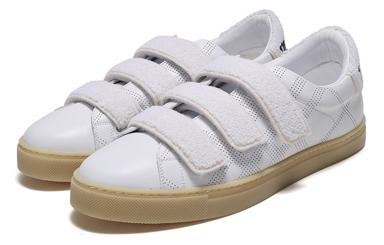 Burberry Bert Velcro Strap Perforated Leather Sneakers 'White' 圖 4