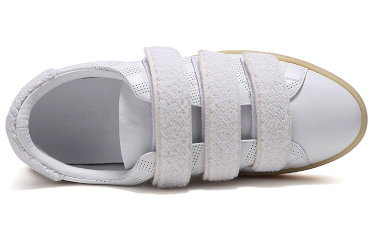 Burberry Bert Velcro Strap Perforated Leather Sneakers 'White' 圖 5