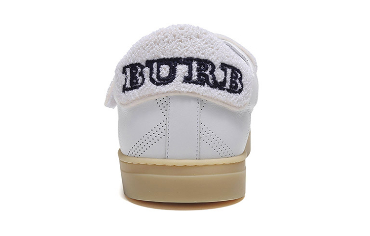Burberry Bert Velcro Strap Perforated Leather Sneakers 'White' 圖 6