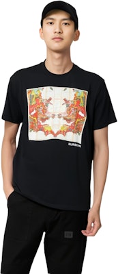 Burberry Map Logo Print Crewneck T-Shirt Black 80575321 Details for Burberry Map Logo Print Crewneck T-Shirt Black 80575321