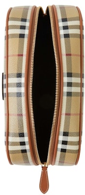 Burberry Medium Check Travel Pouch Archive Beige Lookbook Burberry Medium Check Travel Pouch Archive Beige