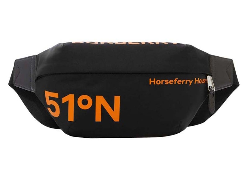 Burberry Medium Coordinates Belt Bag Black/Orange