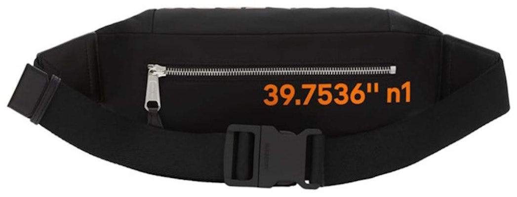 Burberry中號座標腰包 黑色/橙色 Order Burberry中號座標腰包 黑色/橙色