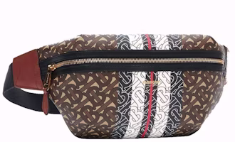 Burberry Medium Monogram Stripe E-canvas Bum Bag Brown Burberry Medium Monogram Stripe E-canvas Bum Bag Brown