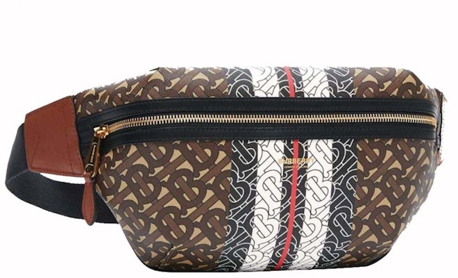 Burberry Medium Monogram Stripe E-canvas Bum Bag Brown Buy Burberry Medium Monogram Stripe E-canvas Bum Bag Brown
